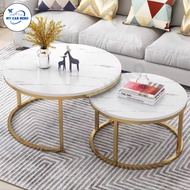 Sintered Stone Round Coffee Table Meja Kopi Nordic Modern Style Premier Quality Table Side Table