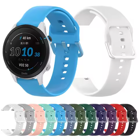 20mm 22mm Silicone Strap For Garmin Forerunner 255 265 245 165 Music Band Garmin Venu 3 2 Wristbands