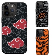 Naruto Akatsuki Cloud Kurama Motif Mirror Magnetic Phone Case for iPhone 17 16 15 14 13 12 11 Pro Ma