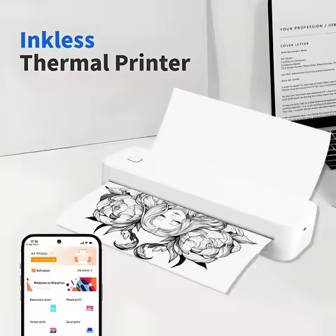 Marklife D210 Tattoo Stencil Printer Thermal Printer for DIY Tattoo, Mini Portable Printer, Compatib