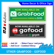 Stiker grab food panjang go food sticker toko cafe restoran