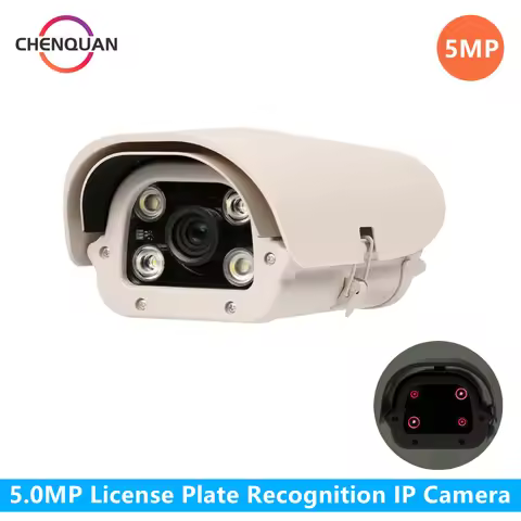 5MP Vechile License Plate Recognition LPR IR LED POE Camera ONVIF Outdoor Waterproof LPR Camera 6-22
