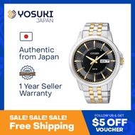 CITIZEN Quartz BF2018-52E Day Date Simple Gold Black Silver Stainless  Wrist Watch For Men from YOSUKI JAPAN / BF2018-52E (  BF2018 52E BF201852E BF20 BF2018- BF2018-5 BF2018 5 BF20185 )