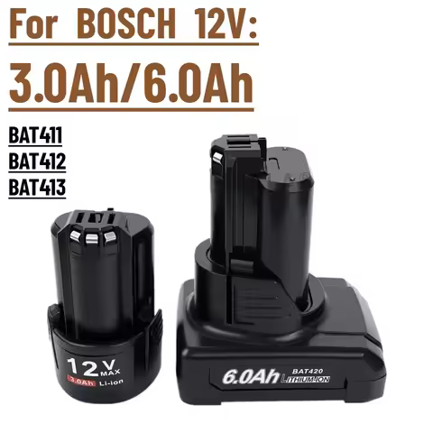 For Bosch 12v 3Ah/6Ah lithium Replacement Battery Cordless Power Tools for Bosch Battery 12V/10.8V B