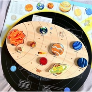 Qlambu Solar System Board Puzzle | Solar System Toy | Wooden Solar System | Wooden Puzzle