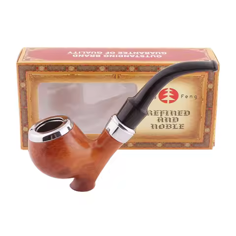 Resin Imitation Solid Wood Durable Smoking Tobacco Pipe Cigarette Pipes Gift Detachable cleaning fil