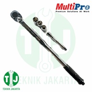 MATA MULTIPRO torque wrench set 1/2" 28 - 210 NM socket bit 17, 19, 21 mm and extension bar 1/2" x 5