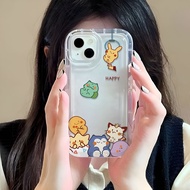 transparent Photo frame airbag case for iphone 15promax 14 11 13 12 7Plus X XS Max Cute Pikachu cover