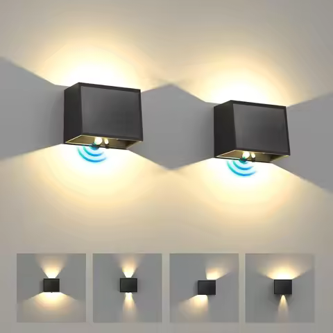 Outdoor Solar Wall Light Outdoor Garden Motion Sensor 3000K Fence Lamp with 3 Modes for Patio Yard G