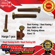 Yellow Bolt Nut 6x40 Yellow Bolt/ M6 BMK/ Hex Bolt/ Hexagon Bolt/