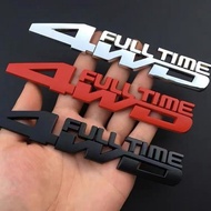 4WD Metal 3D Chrome Sticker Car Fender Badge Trunk Decal Car Styling Full Time 4WD Emblem Modified D