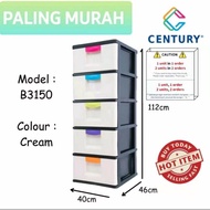 CENTURY B3150 5 Tier Plastic Drawer /BAJU Cabinet / Storage Cabinet
