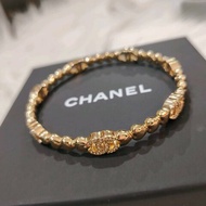 Chanel 23P 雙C鑲鑽手鐲 L碼