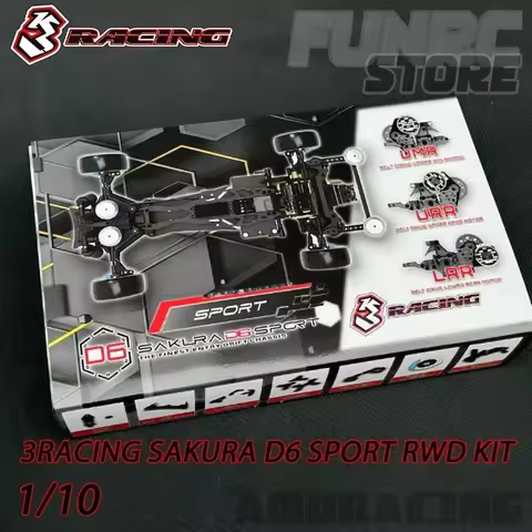 3Racing Sakura D6 SPORT RWD KIT 1/10 RC Electric Remote Control Model Car Professional Drift Racing 