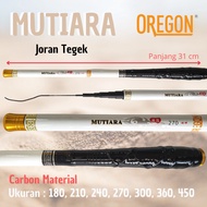 Joran Tegek Cutiit Oregon Mutiara 180 210 240 270 300 360 450 kaku bahan carbon ruas pendek mudah di