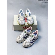 Gazelle Indoor x Gucci model kerjasama, kasut latihan klasik Jerman dengan jahitan kulit dan suede, 
