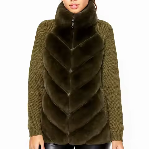Black Friday Bestseller | Winter Rex Rabbit Fur Sweater Jacket | LAST STOCK • Lock Price | In Stock 