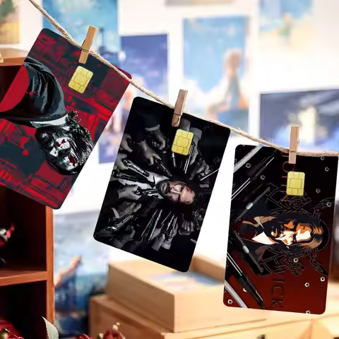 1pc Classic J-john W-wick Movie 100% Hot Sale Amine Credit Debit Bank Card Bus Card Film Skin Sticke