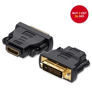 New Vention DVI to HDMI Converter 24+1 DVI 1080P HDMI Adapter Penyesuai New Vention DVI ke HDMI 24+1