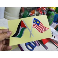 Sticker kereta/motor.pantul cahaya. bendera palestine malaysia