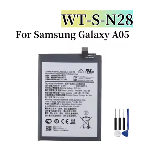 New Battery 5000mah WT-S-N28 Battery For Samsung A05 WT-S-N28 Mobile Phone Batteria + Free Tools