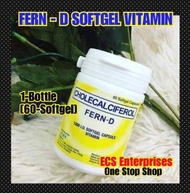 1 BOTTLE FERN-D 60 Softgel VITAMIN D  AUTHENTIC SOLD BY ECS ENTERPRISES