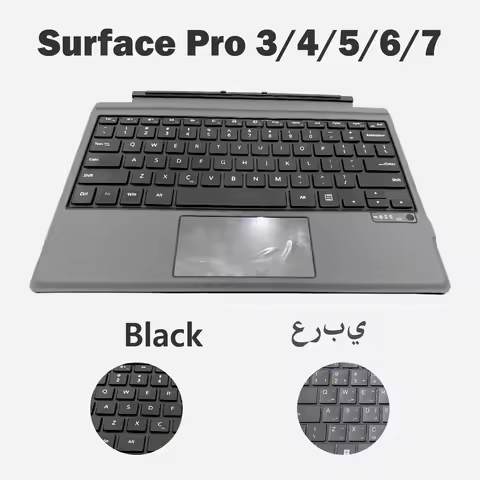 Keyboard Replacement For Microsoft Surface Pro 3 / 4 / 5 / 6 / 7 Gen High Quality Black Bluetooth Ke
