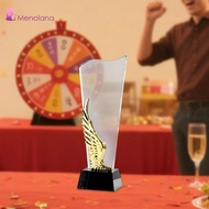 [Menolana] Clear Glass Employee Appreciation Award Versatile Trophy for Coworker Desk Home Decor