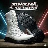 MEN'S SAFETY BOOTS PDL BLACK EGALE WHITE TNI POLRI SHOES