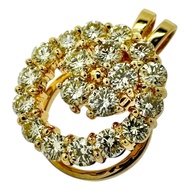 TOP18K金鑽石吊墜，重3.1克，女士款，總克拉數0.81克拉