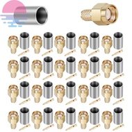 20Pcs Male Crimp Connector Compatible with RG58 Metal Male Plug Crimp Connector  SHOPCYC3620