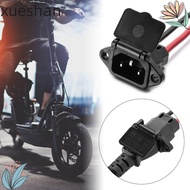 XUESHMY 1/2/5pcs E-bike Battery Charger Charging Plug with 12AWG Cable Three Vertical Charging Socke