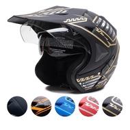 Pro-Right Cross Double Visor SNI Half Face Adult Helmet Helmet Motorcycle