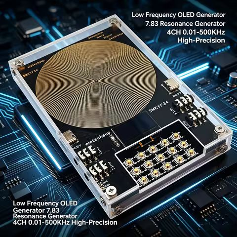 High Precision 4CH Low Frequency Generator OLED Display 001Hz500KHz 783Hz Schumann Resonance Generat