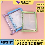album gambar photo album Ins Style Four Palace Zipper Loose-leaf a5 Card Book 10cm Polaroid Photo Al