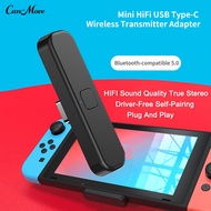 Game Console Audio Adapter High Fidelity Low Latency Plug Play USB Type-C Bluetooth-compatible 50 Stereo Transmitter for Switch for PS4 for Switch TV