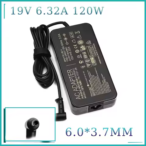 19V 6.32A 120W 6.0x3.7mm PA-1121-28 / ADP-120RH B / ADP-120ZB BB AC Adapter Laptop Charger For Asus 