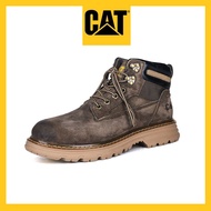 Caterpillar CAT Boots เหล็กเจาะหลักฐานชั้นหนังรองเท้าปีนเขาความปลอดภัยรองเท้าเครื่องมือรองเท้าผู้ชายแมวรองเท้าบูท Martin