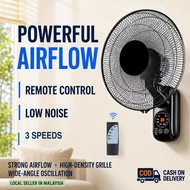 Wall Fan 16 Inch Kipas Dinding Remote Control Pure Copper Motor  Low Noise Waranti 2 Tahun