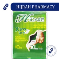 Hicare Adult Diapers X'tra Dry XL/XXL 10's
