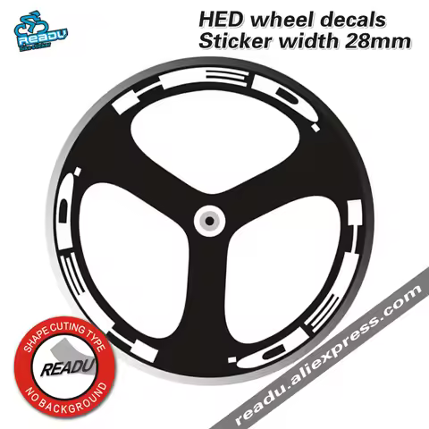 HED stickers Dead flywheel wheels decals sticker width 28mm HED Three rounds of wheels decals for tw
