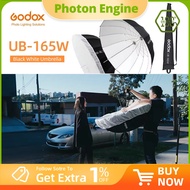 Godox UB-165W 65in 165cm Parabolic Black White Reflective Umbrella Studio Light Umbrella with Black 