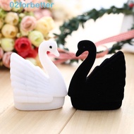 Newest Hot Velvet Swan Box Display Box Earring Gem Necklace Ring Organizer Case