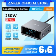 Anker Prime Charger 250W Fast Charging Station 6-Port GaNPrime USB C Charger Laptop Charger A2345