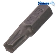 YOUECE 1pc Screw Driver Bit, T6-T40 S2 Alloy Steel Torx Bits, 1/4 Inch Hex Shank 25mm Length 6 Point