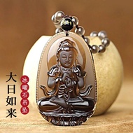 Amulet Necklace Obsidian Pendant佛牌項鏈 十二生肖吊坠 冰种黑曜石本命佛守护神项链 情侶項鏈 转运招财本命年防小人护身符项链