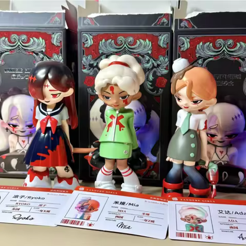 Kawaii Genuine Yandere Girl Remove The Label Series V1 V2 Blind Box Anime Girls Guess Bag Toys Colle