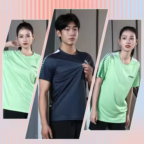 JOOLA table tennis jersey, warrior round neck training suit, sports short sleeved top, jersey short 
