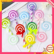 【JS Bakery Store】 Colourful Lollipop Candy Cake Topper 彩虹棒棒糖糖果蛋糕装饰