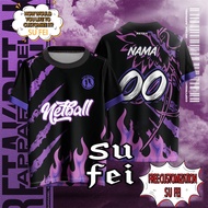 【netball jersey Free customized name & number & logo】 netball jersey FULL SUBLIMATION JERSEY Jersi B